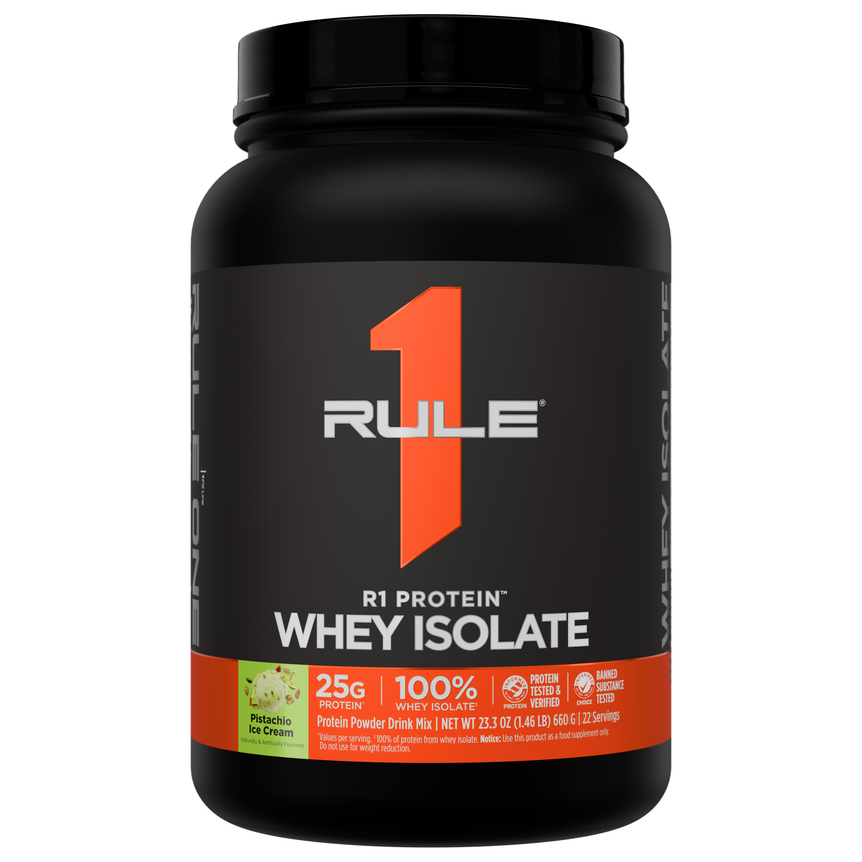 Rule 1 R1 Protein Isolate - 2 lb - Pistachio Ice Cream
